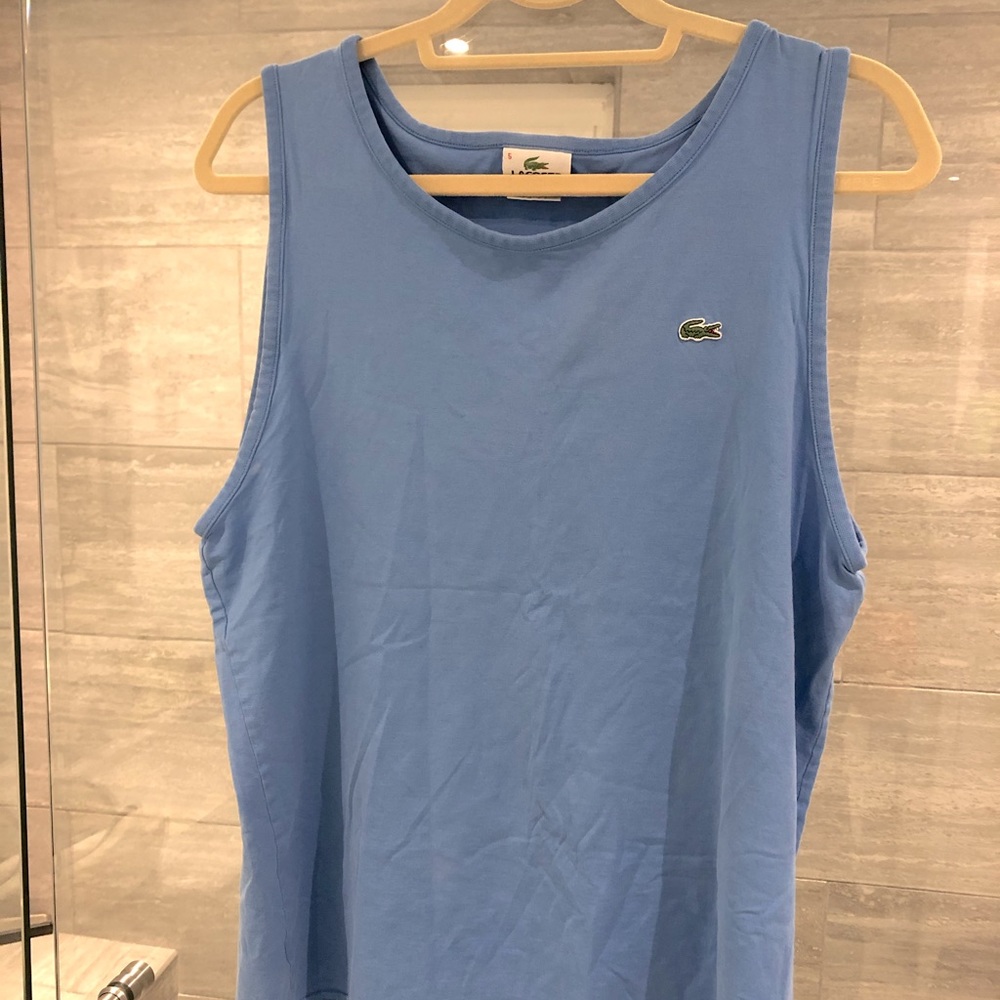 Light blue men’s Lacoste cotton tank size 5